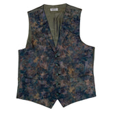 Vintage 90s green purple abstract ugly print men’s waistcoat size medium by Angelo Litrico